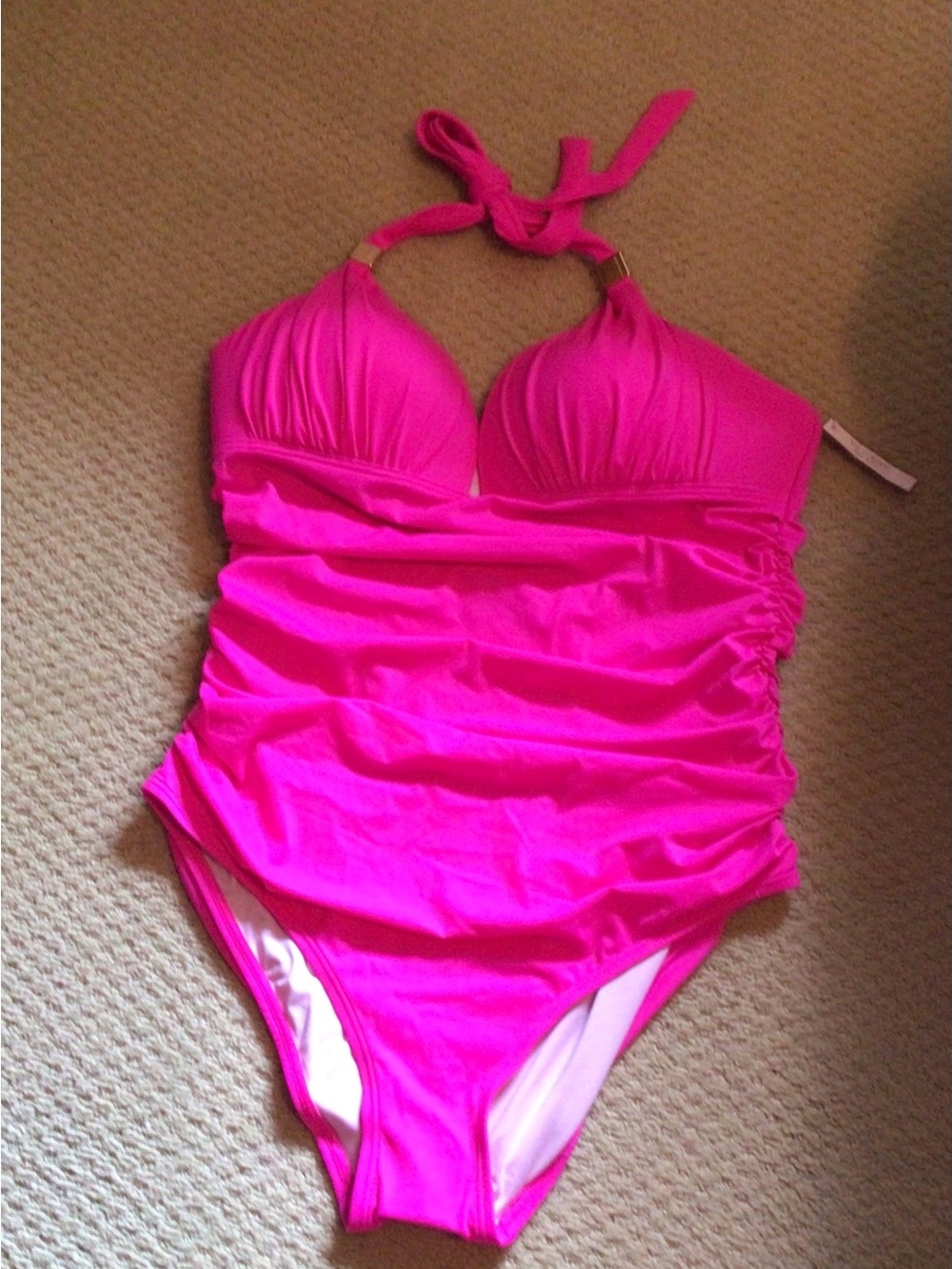 Victoria Secrets Forever One Piece Swimsuit Hot Pink Sz XL